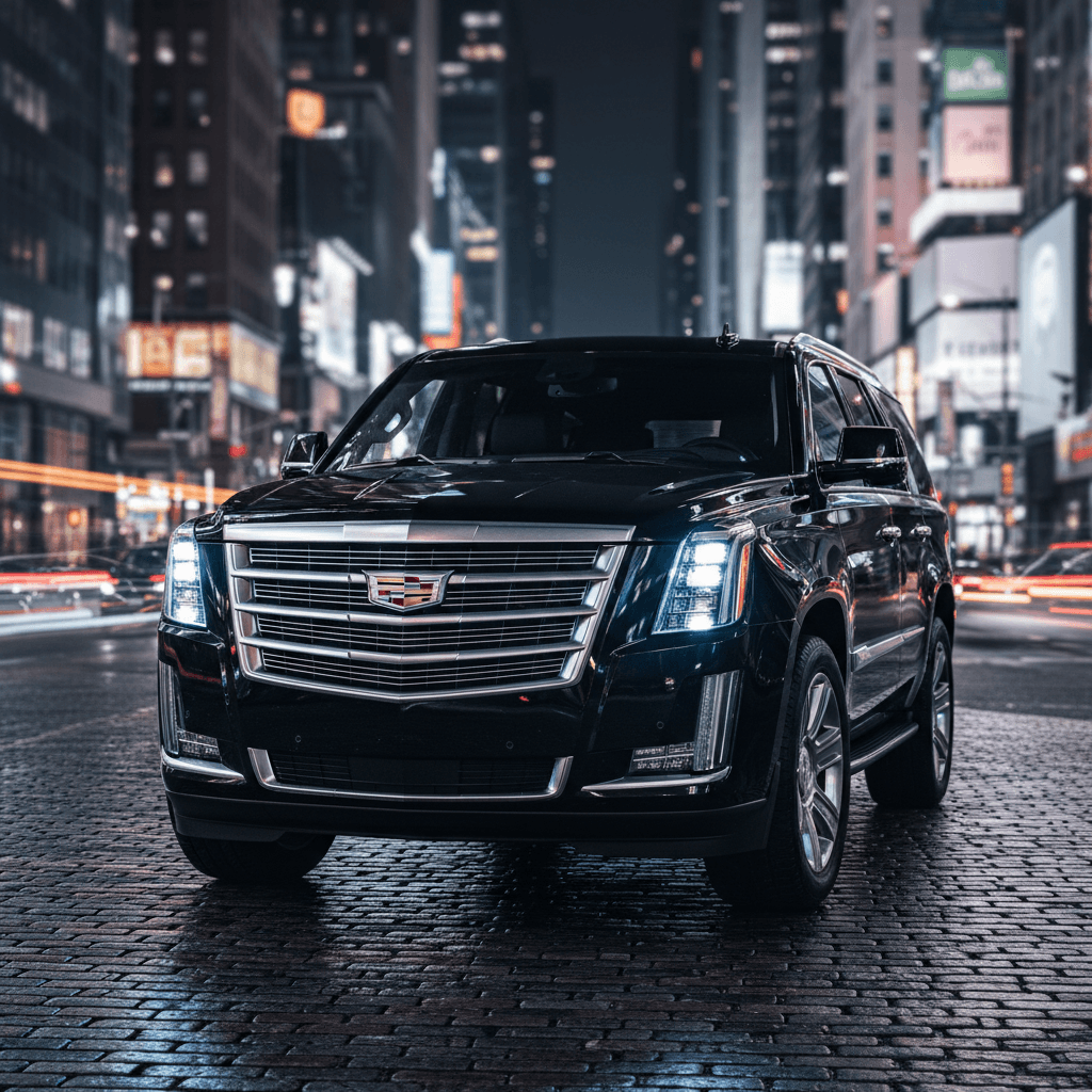 Cadillac Escalade ESV at night